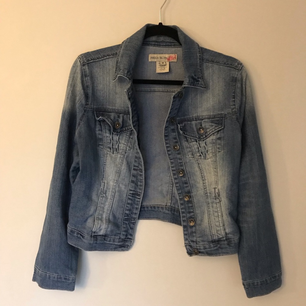 Paris Blues Cropped Denim Jean Jacket